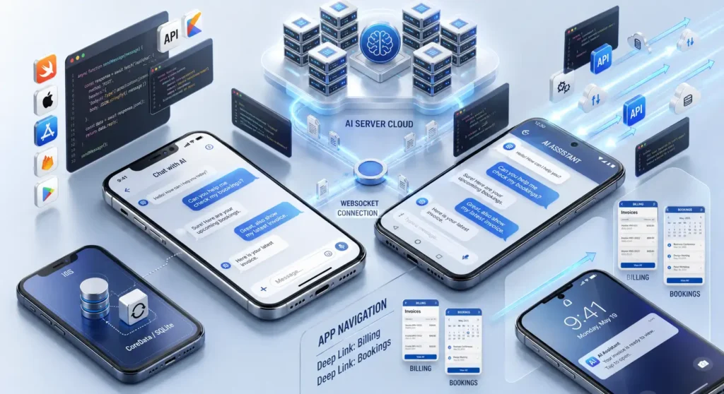 Beyond the Website: Integrating AI Chatbots Natively into Mobile Applications